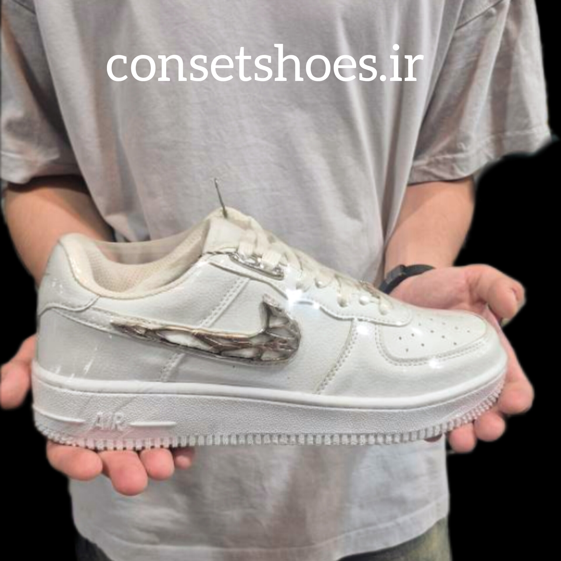 جردن وان ایرفورس مولتن متال سفید( AJ1 airforce molten metal white)