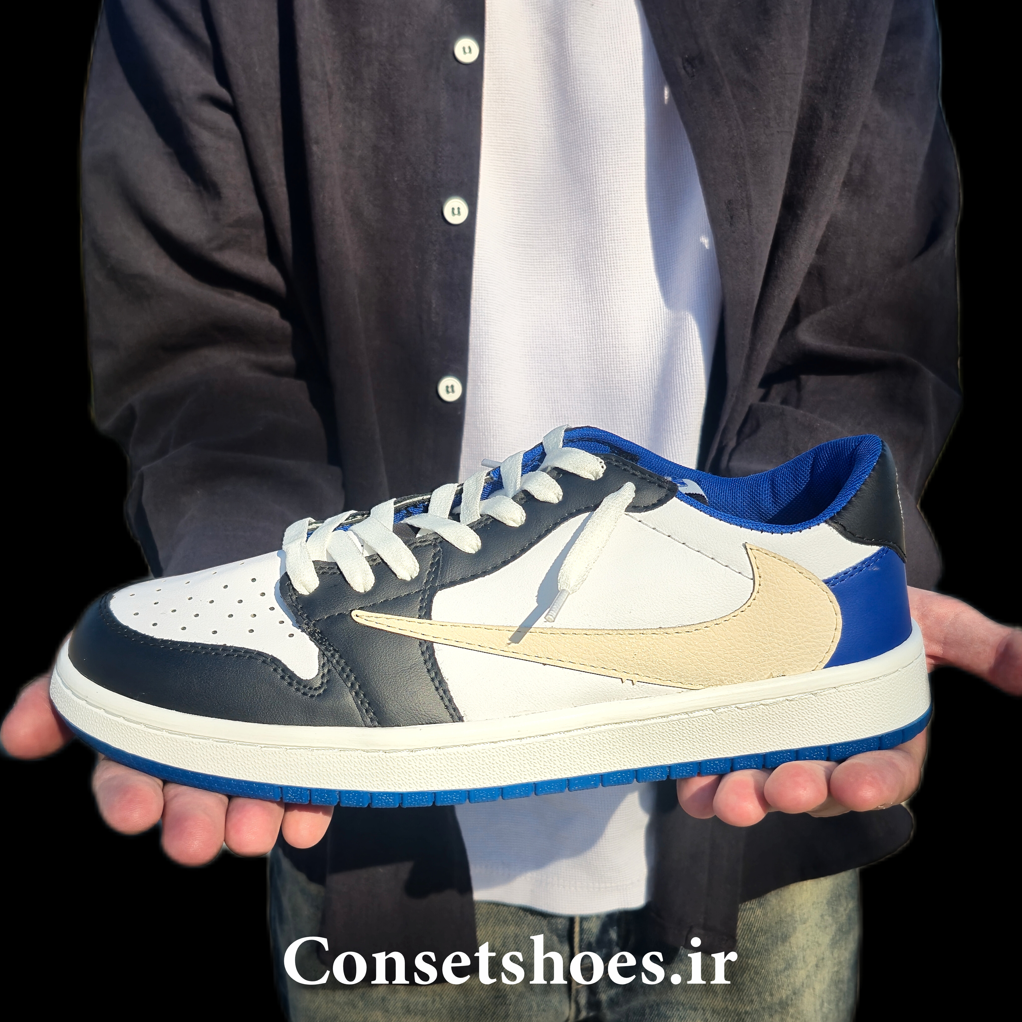 کتونی ترویس فرگمنت ساق کوتاه jordan one travis low fragment