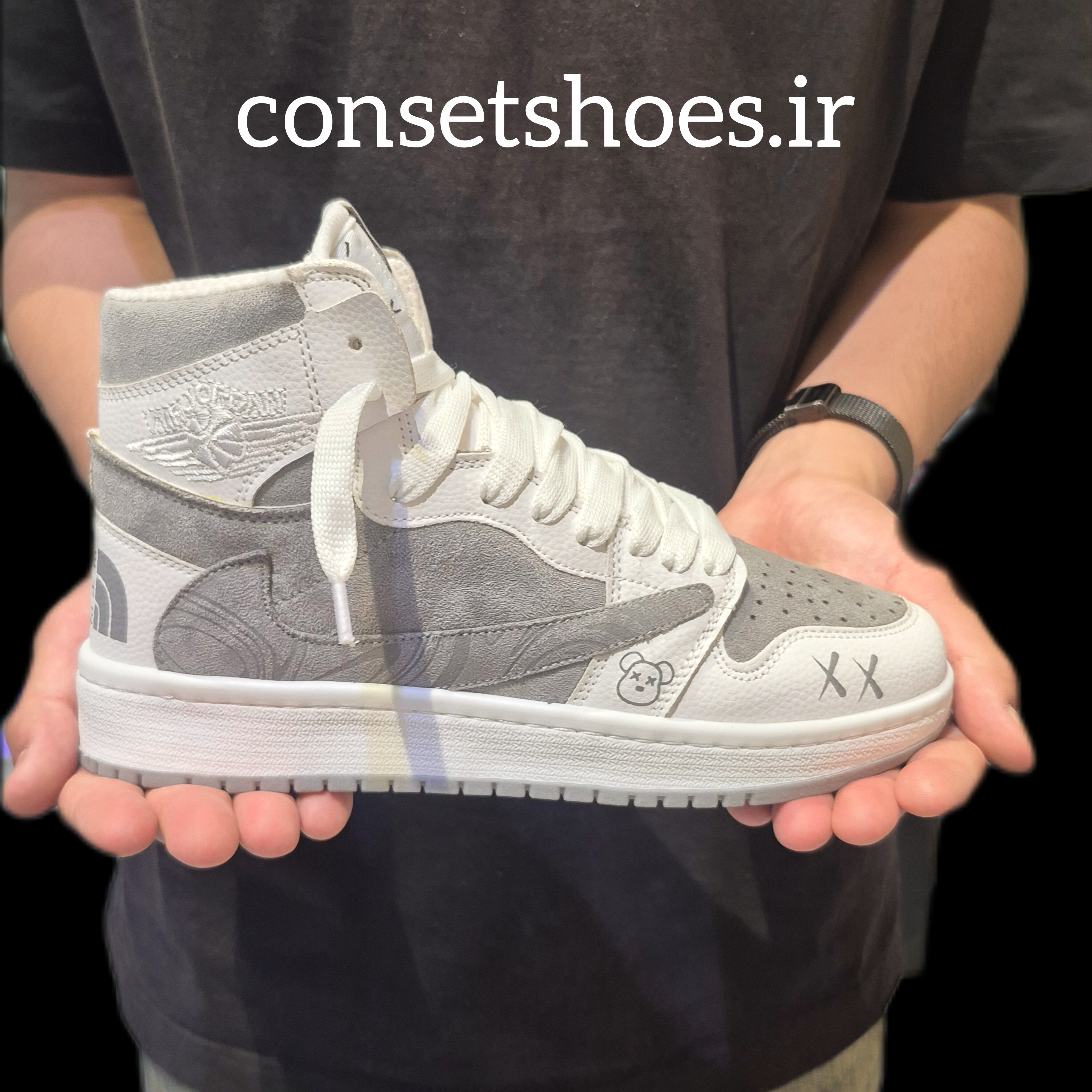 ترویس نورث فیس طوسی ساق بلند( Travis north face gray high)